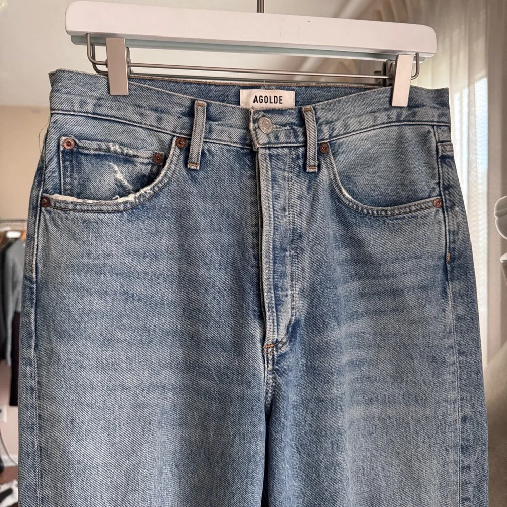 AGOLDE 90’s Distressed Blue Jeans Size 26 - Picture 2 of 11